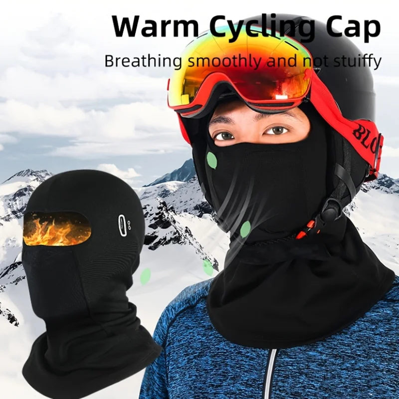 1/2/3PCS Winter Thermal Balaclava Windproof Full Face Neck Cover Unisex Warm Motorcycle Biking Skiing Hiking Outdoor Face Mask
