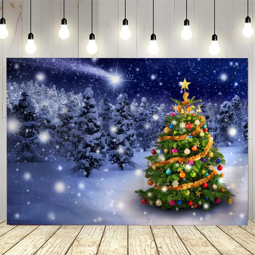 Weihnachten dekorative Wandteppich Wandbehang Weihnachten Nacht verschneite Ansicht Weihnachtsbaum Home Wanddekoration Decke Weihnachtsgeschenk