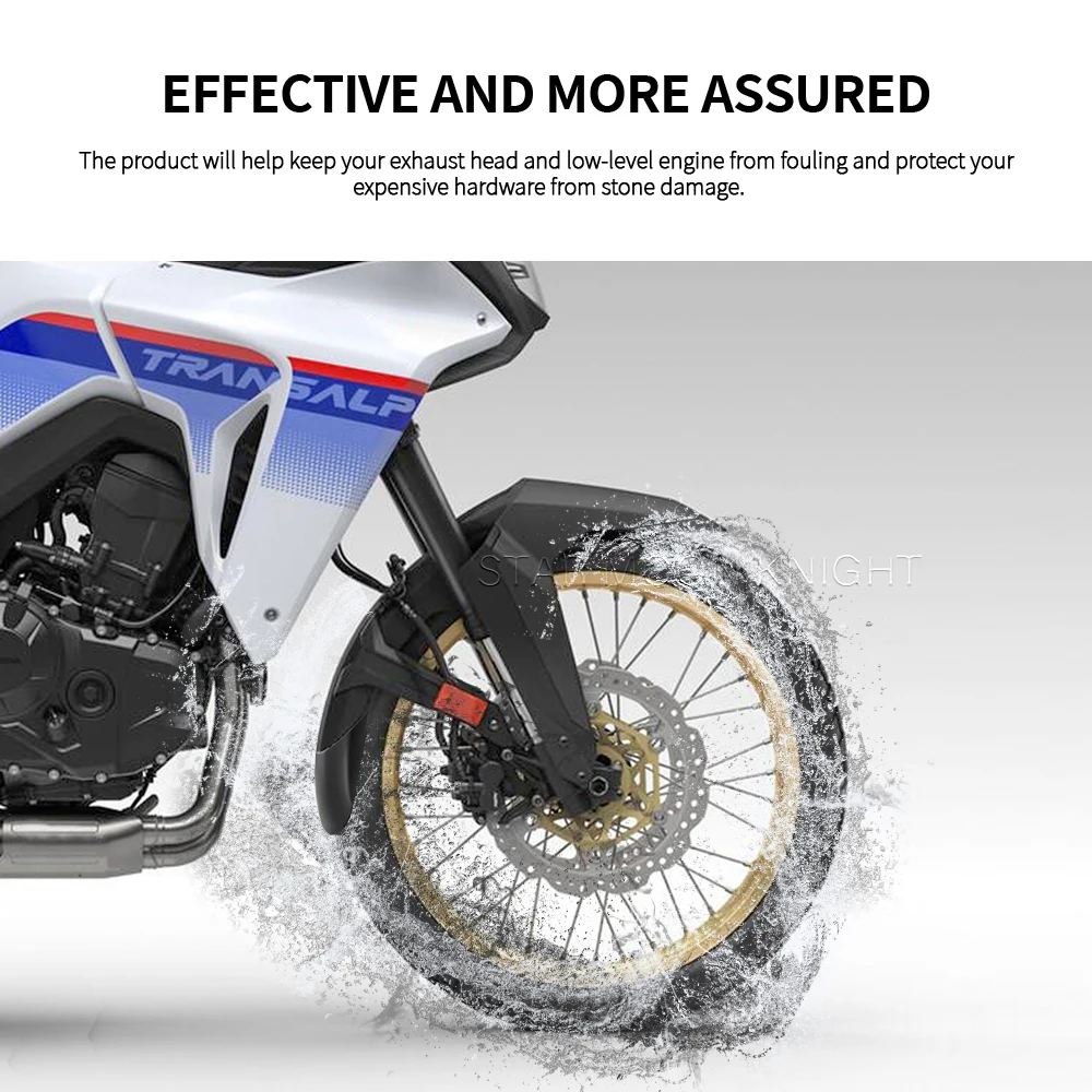For Honda XL750 Transalp 750 XL 2023- Motorcycle Front Fender Mudguard Extender Hugger Extension Splash Protection Guard