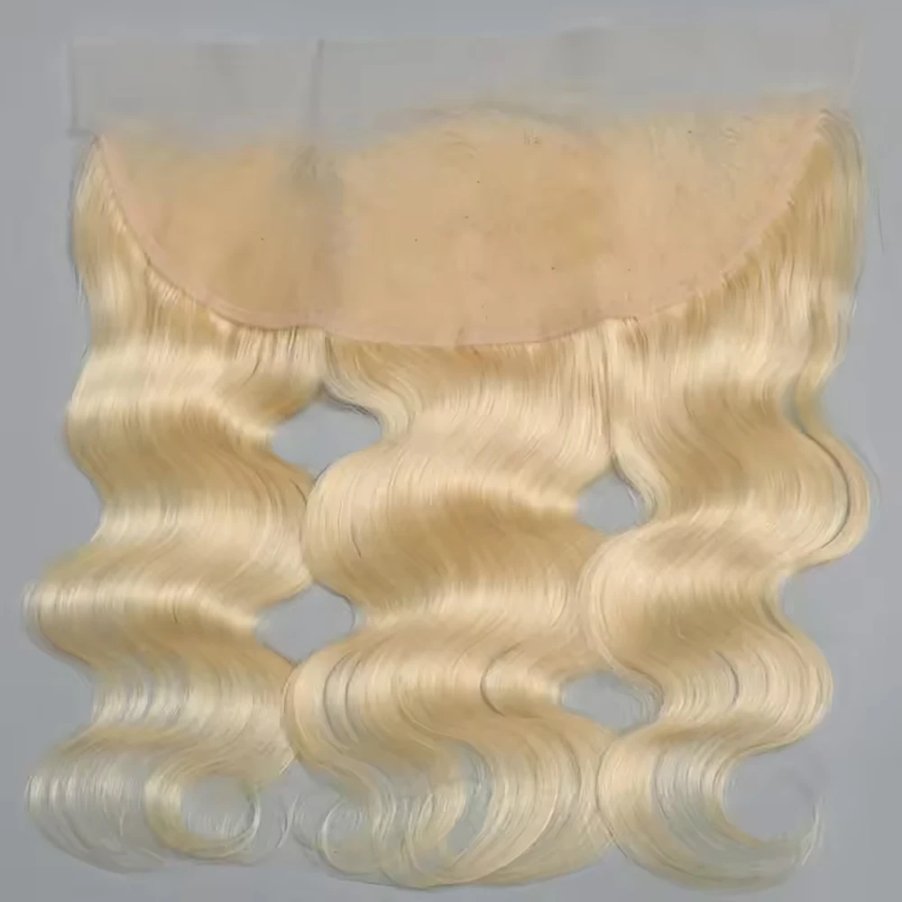 613 Блондинка Объемная волна 13X4 Кружева Фронтальная предварительно выщипанная 8-20 дюймов Парик из 100% человеческих волос Объемная волна Кружевная застежка 150% Плотность для женщин