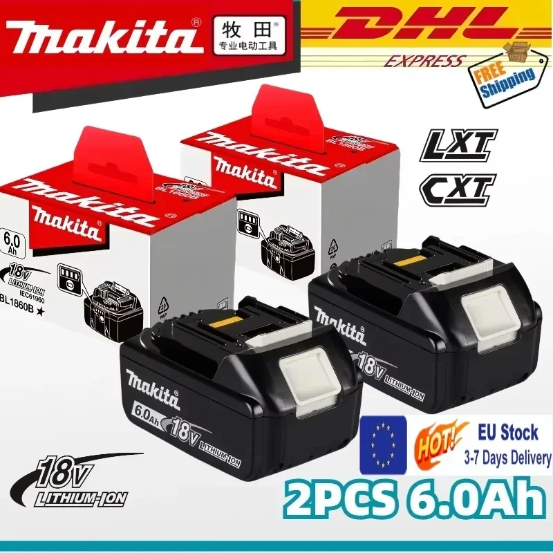 Neuer 100% Originaler Makita 6,0Ah 18V Akku für Makita 18V BL1830 BL1830B BL1840 BL1840B BL1850 BL1850B Elektrowerkzeuge