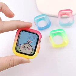 Jelly Silicone Case for Apple Watch 45mm 44MM 41MM 40MM TPU Cover Protection Bumper Shell For iWatch Series 9 8 7 6 SE 5 4 case