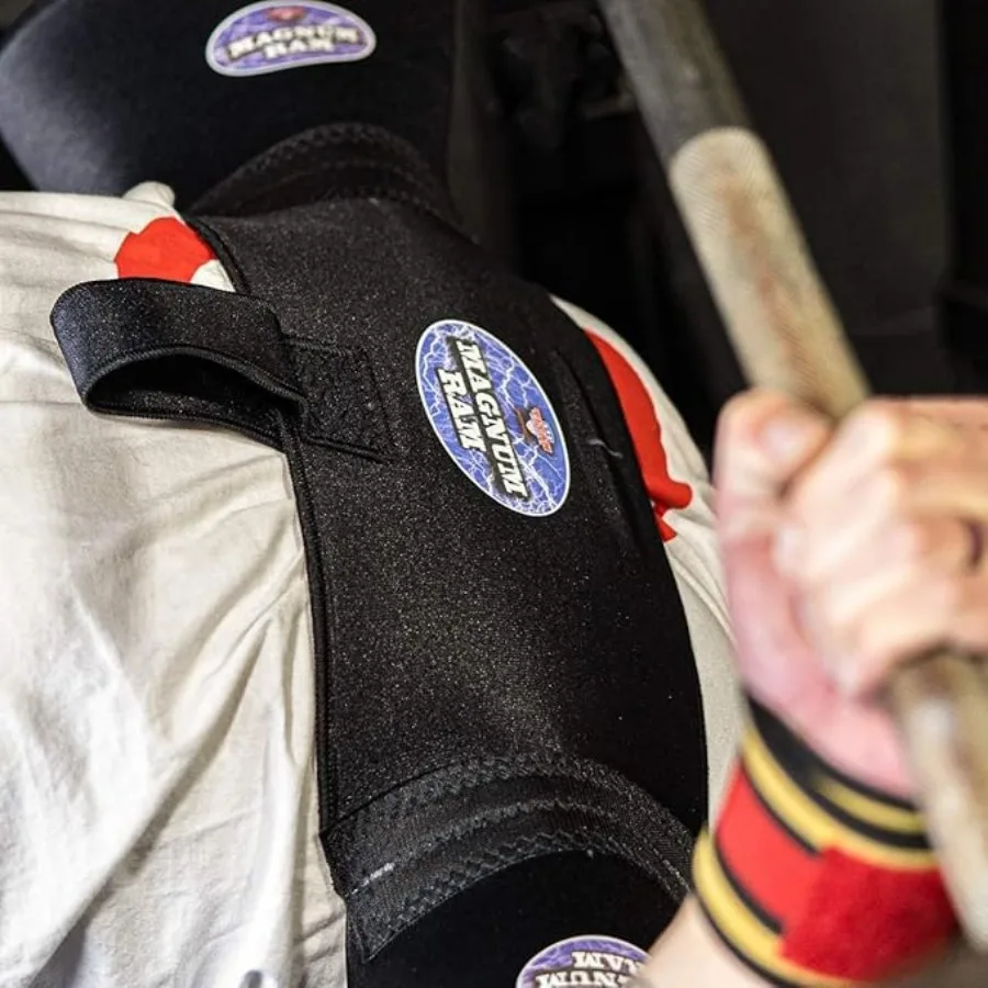 Titan Magnum Bench Press Ram - Ayuda de banco para entrenamiento de levantamiento de pesas: sistema de soporte resistente con altura ajustable y ancho