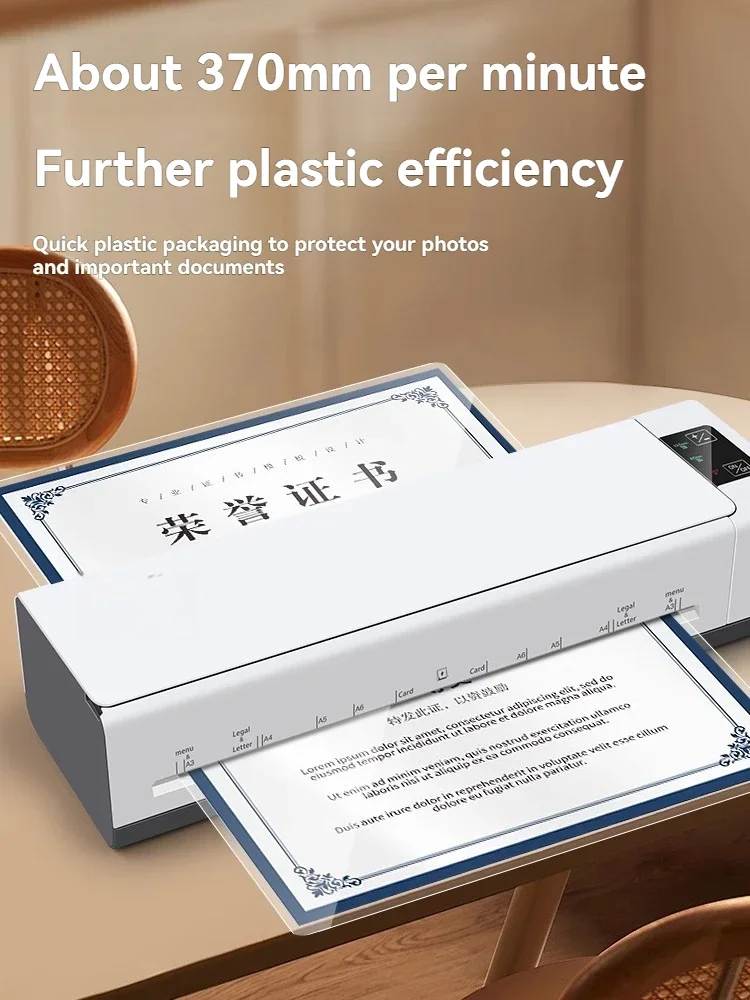 

Laminator Upgraded Version GD399 Office Home Small Film Sealing Machine Photo Fully Automatic A3 Thermoforming Machine Laminator