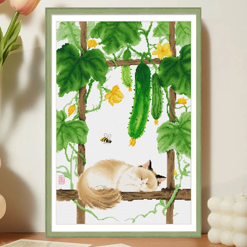 

Весенняя вышивка крестиком: новая, ручная работа, простая современная вышивка нитками, хлопковая ткань с животным узором для гостиной и прихожей
