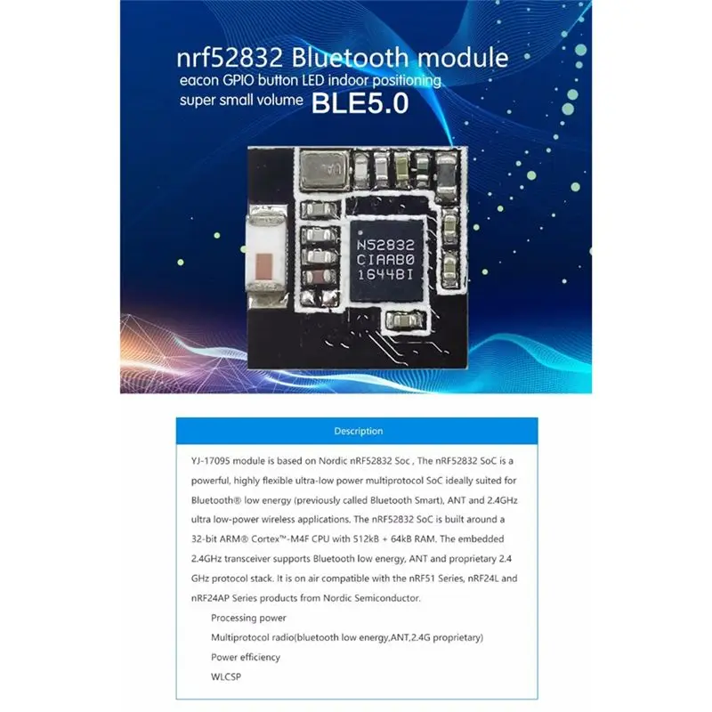 modulo-rf-sem-fio-t28c-1pcs-nrf52832-transceptor-24ghz-bluetooth-50-receptor-transmissor-modulo-bluetooth