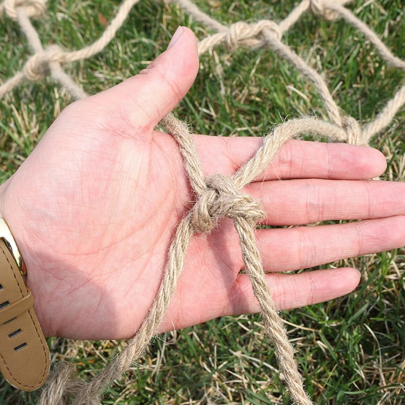 Retro Hemp Rope Climbing Net Garden Balcony Nature Jute Rope Child Safety Net DIY Craft Jute Twine Trellis Decorative Net
