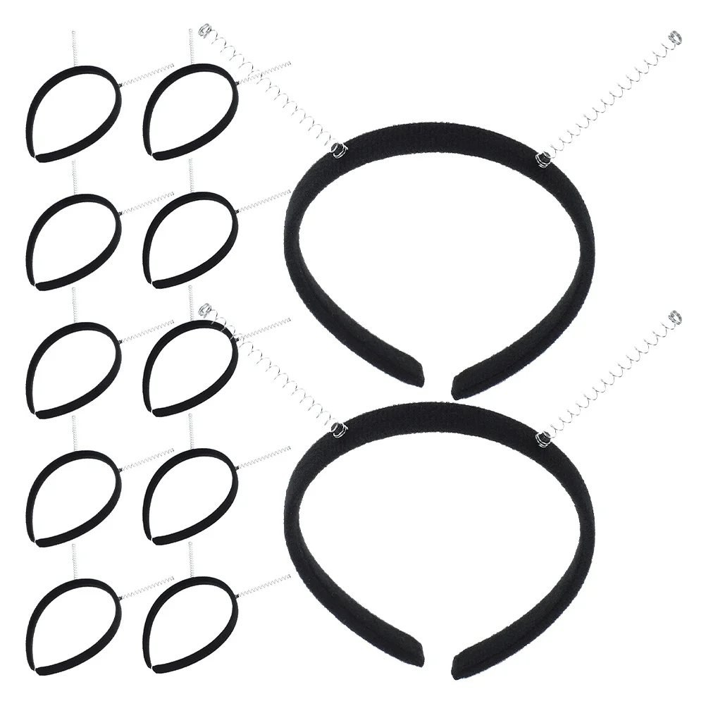 20 szt. Opaski sprężynowe DIY, antena, opaska do włosów, czarne modne akcesoria, akcesoria do włosów na imprezę kostiumową, metalowa opaska do włosów dla mężczyzn