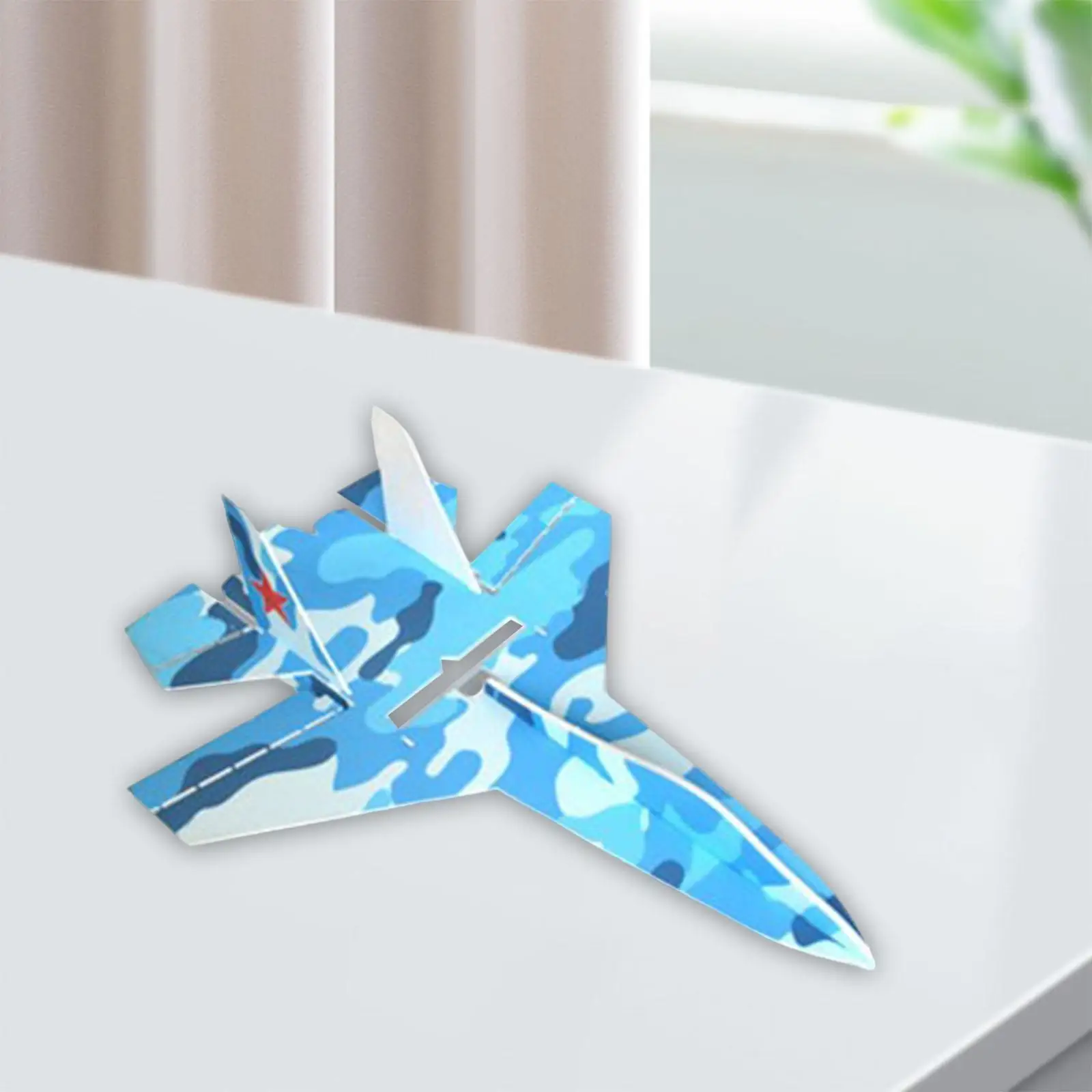 Fixed Wing RC Glider Plane Kit for Kids Age 8-12 Remote Control Aircraft Toy Beginners Hobby Blue