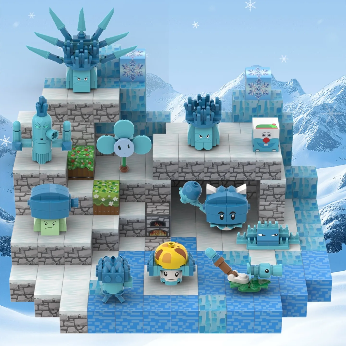 نباتات جديدة مقابل الكسالى مكعبات بناء مغناطيسية Peashooter SunFlower Chomper تجميع عمل نموذج دمية لعبة للأطفال