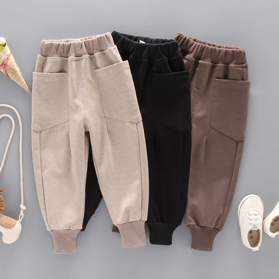 Toddler Boy Trousers Pants Solid Color Pants For Boy Girl Spring Autumn Kids Pants Casual Style Kid Clothes