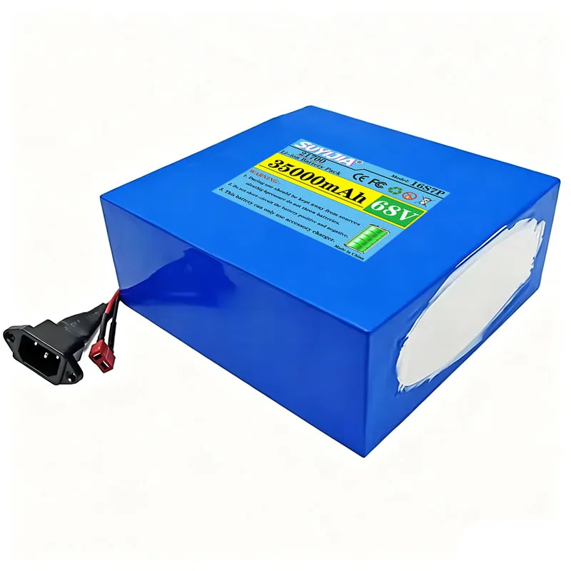 Pack de batteries au lithium 21700 60V 50Ah 45Ah 40Ah 35Ah 30Ah 25Ah 20Ah 15Ah haute puissance 3000W pour moto électrique 67.2V
