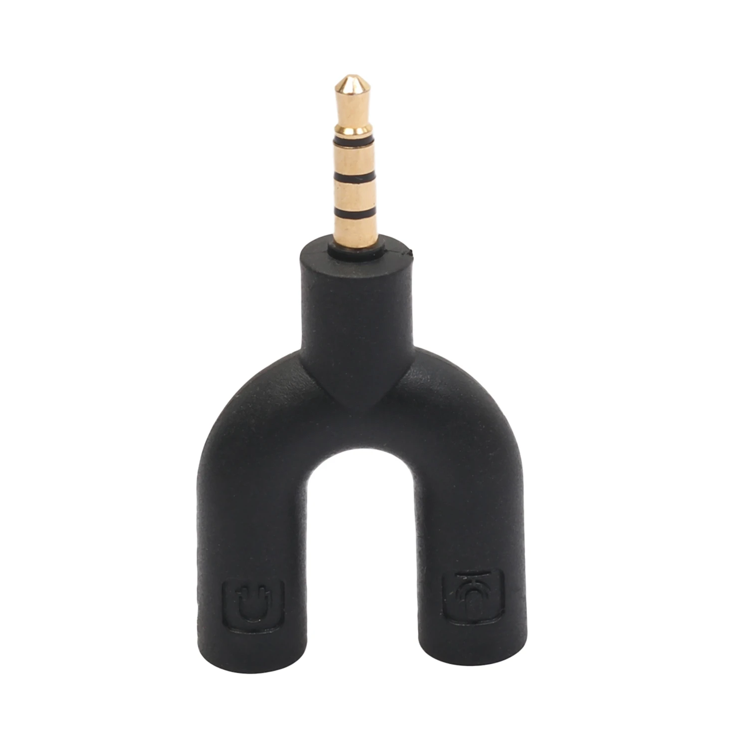 U Type Adapter Dual 3.5 MM Headphone Plug Audio Cables Splitter Microphone 2 in 1 Swivel Connector for Android iPhone image 4