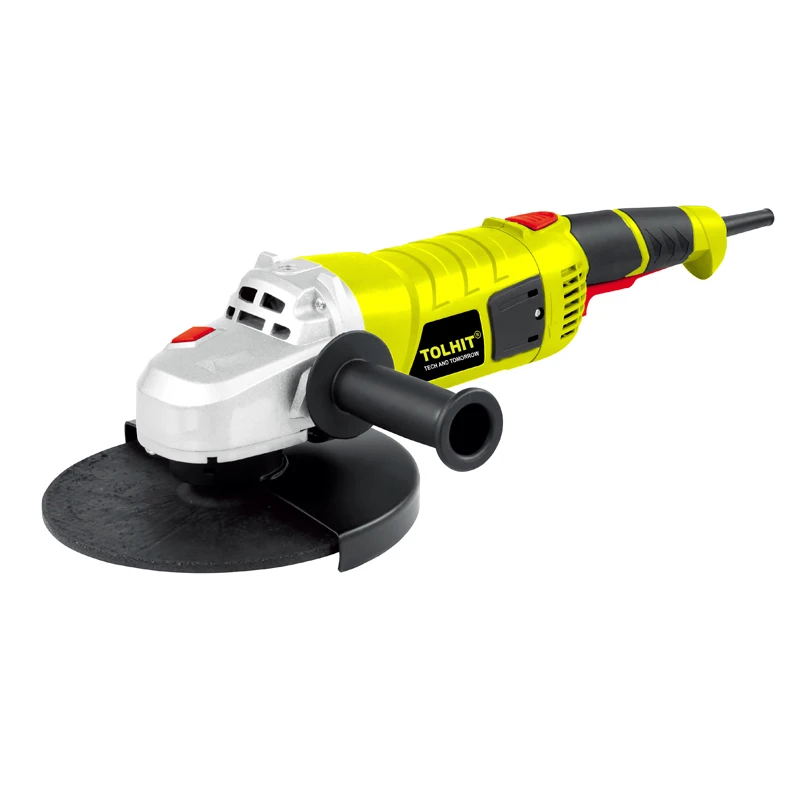 

220v 230mm 9in 2350W Yellow Paddle Switch Portable Electric Brushed Motor Cutting Disc Grinder Heavy Duty Trigger Angle