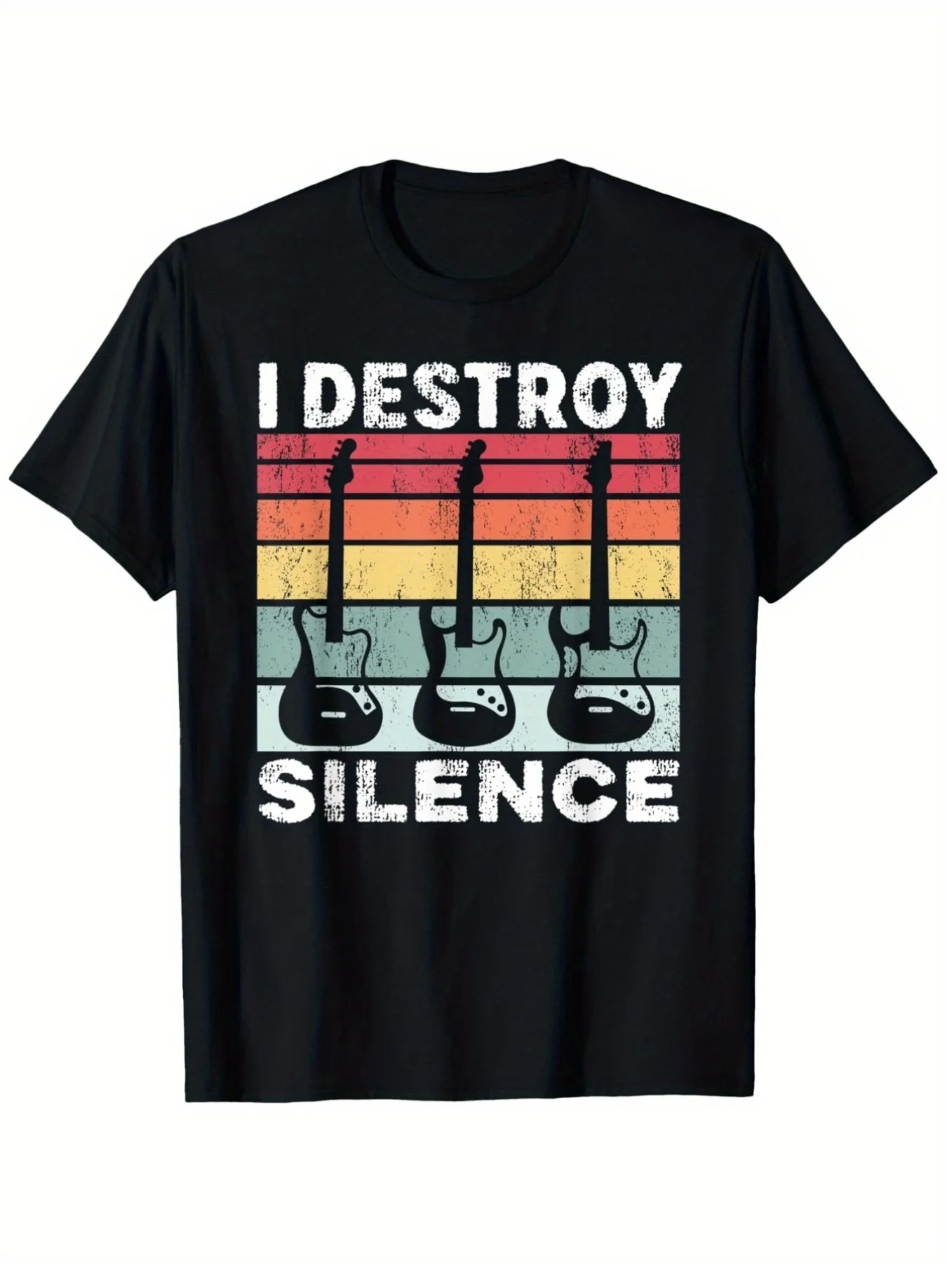 Men's & Music Lovers T-Shirt - Heavyweight Cotton Bass Guitar Tee With 