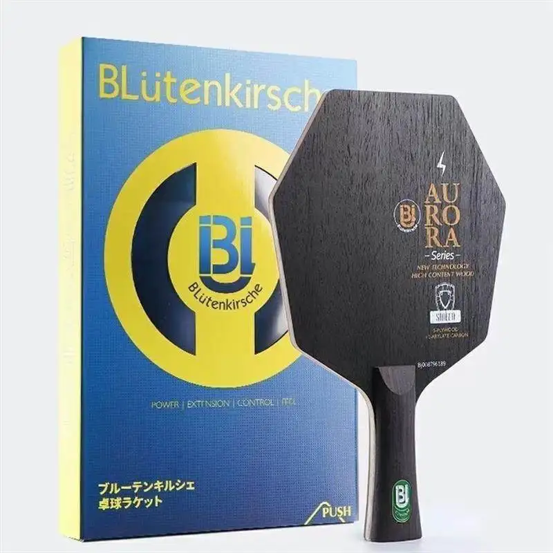 HuIESON Blutenkirsche SHIELD Hexagonal Table Tennis Blade 5+2 Carbon Fiber Ping Pong Paddle Loop Fast Attack for Training