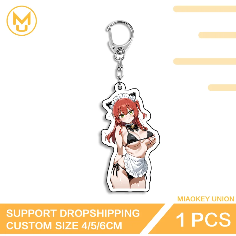 Kita Ikuyo Maid Uniform Double Sided Acrylic Keyring Attractive Versatile Practical Lightweight Ingenious Key Ring Accessory