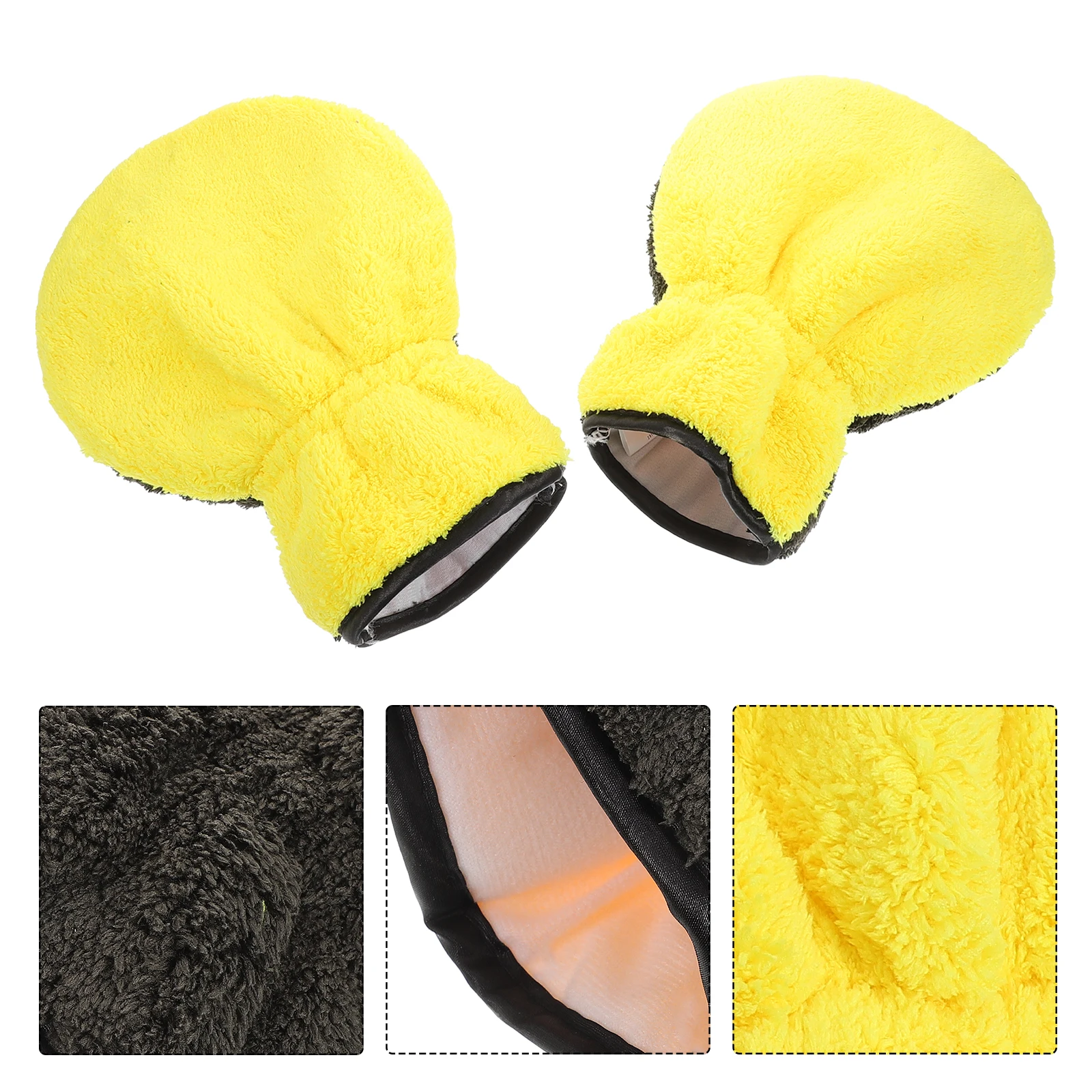 

2Pcs Car Wash Gloves Soft Durable Multi Functional Mitts for Motorcycle Vehicle Pet Bathing Cleaning Long Gloves for Cleaning