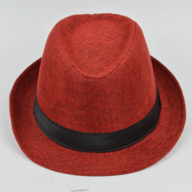 Men\'s Handsome Hats Jazz Cotton Linen Pure Hat Imitation Linen Sun Visor Hat Fashion Accessories