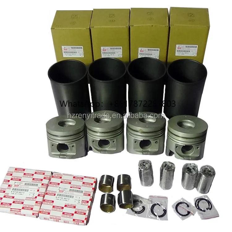 

Npr Truck Engine Part Cylinder 4HG1 Liner Set with Piston Kit Piston Rings