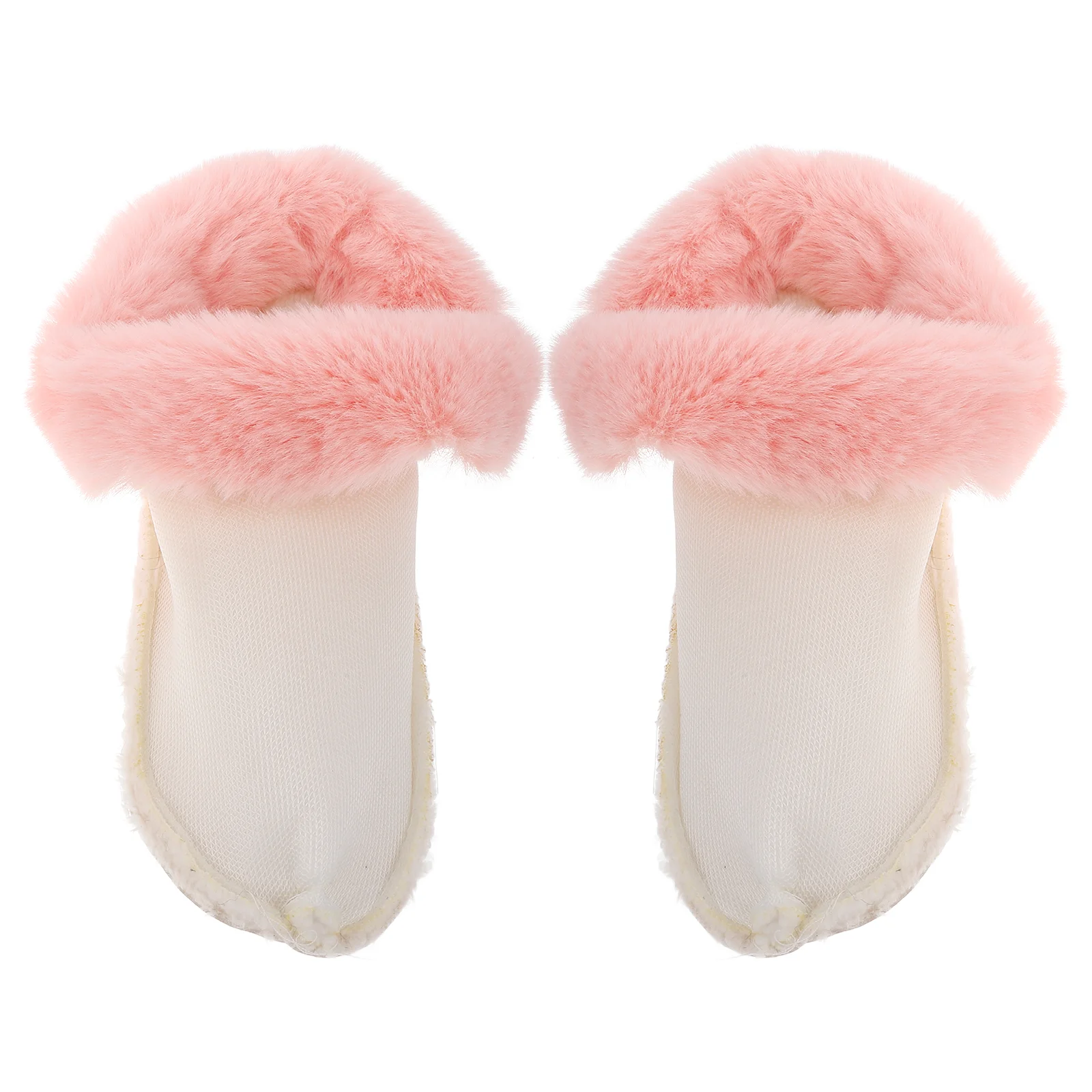 Velvet Fluffy Hole Shoe Inserts for Winter Slipper Soles Plush Shoes Detachable Warm