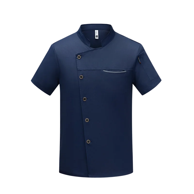 Chef-kok Uniformen Hotel Kostuum Restaurant Bakkers Kok Kleding Unisex Korte Mouw Chef-kok Jas Man Vrouwen Werkkleding Hoogwaardige