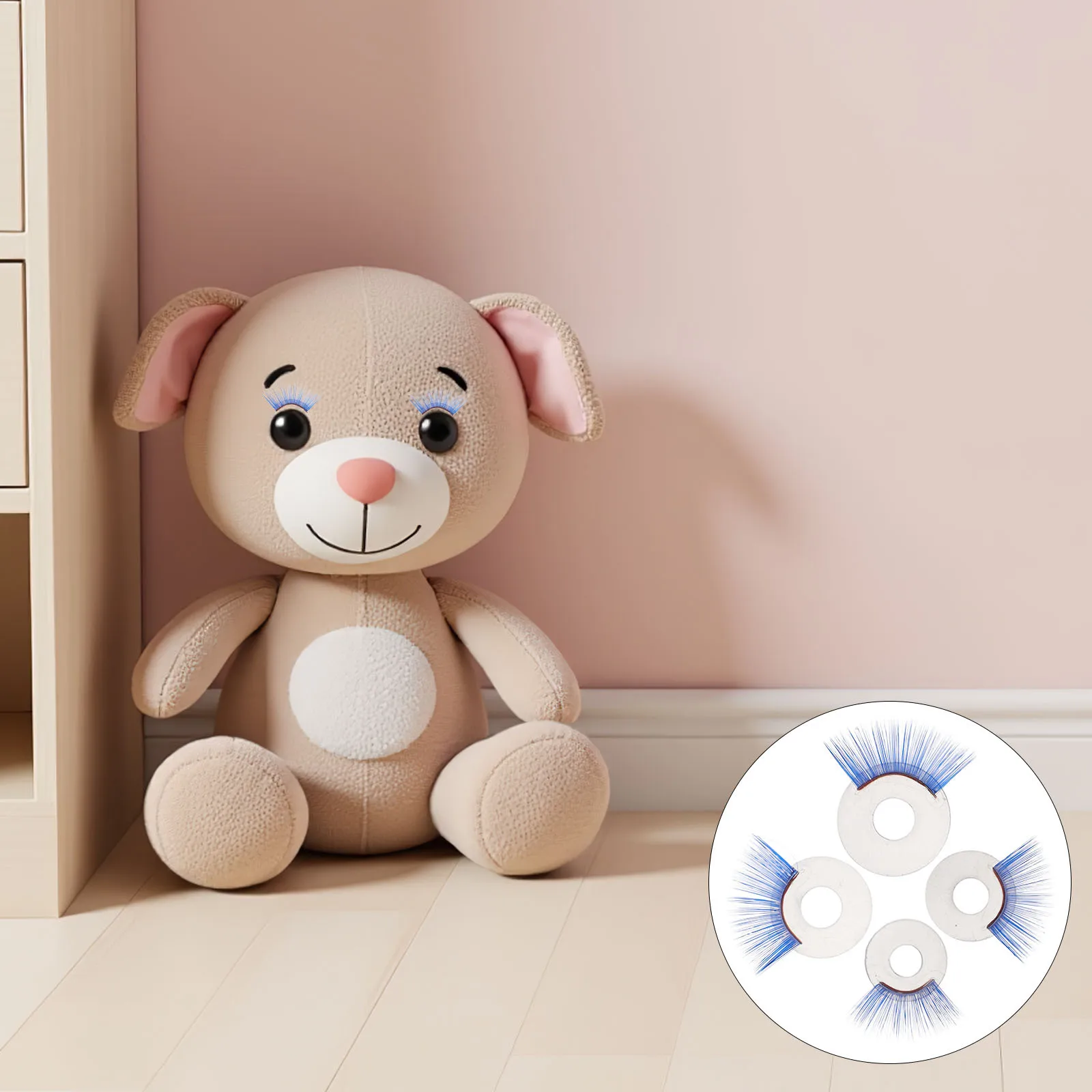 20個入り 安全まつげアクセサリー 多サイズ 14mm 16mm 18mm 20mm リアルなまつげ 編みぐるみ ぬいぐるみ作り用