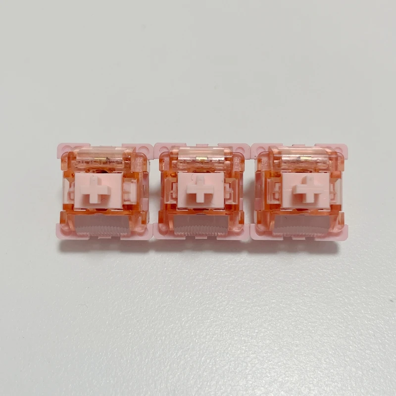 Leobog interruptores silenciosos teclado mecânico interruptores lineares 5 pinos pré lubrificados pom personalizado de baixo ruído algodão doce mx int