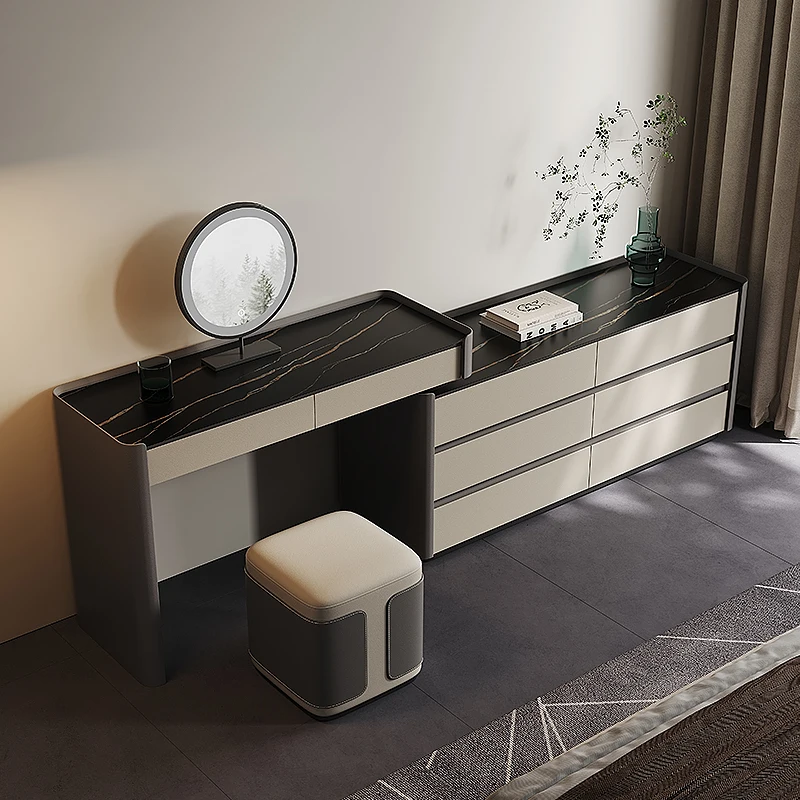 Mirror Makeup Dressing Table Bedroom Storage Mobile Cabinet Living Room Luxury Vanity Table Beauty Penteadeira Trendy Furniture
