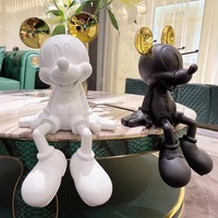Creative Luxury Trendy Cartoon Sitting Decoration Living Room Desktop Entrance Study TV Cabinet Decoration Gift Box Resin