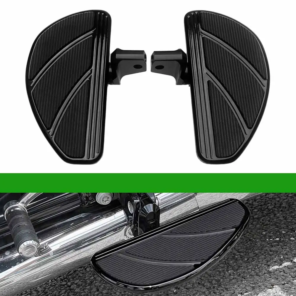 1Pair Motorcycle Driver Front Footboards Adjustable Footrests Compatible With Bmw R18 1800 /R18 Classic 1800/R18 100 Parts Black