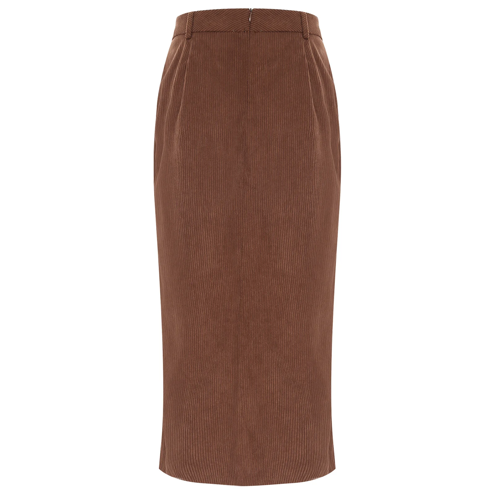 ペンシルスカート ファッション レディース ヴィンテージ コーデュロイ ハイウエスト フロントスリット ミディ丈スカート オフィスワーク デイリーカジュアル服