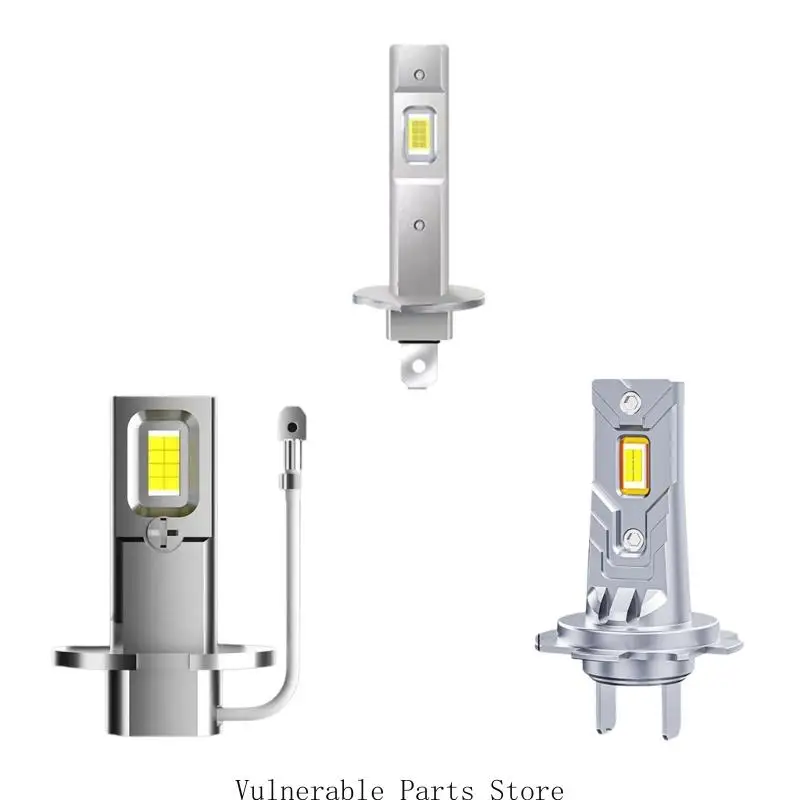 

H1 3 H7 LED Bulbs, High and Low Beam Fog Ligh Bulbs 6000K White IP67, Plugs and Play,Headlight Bulb