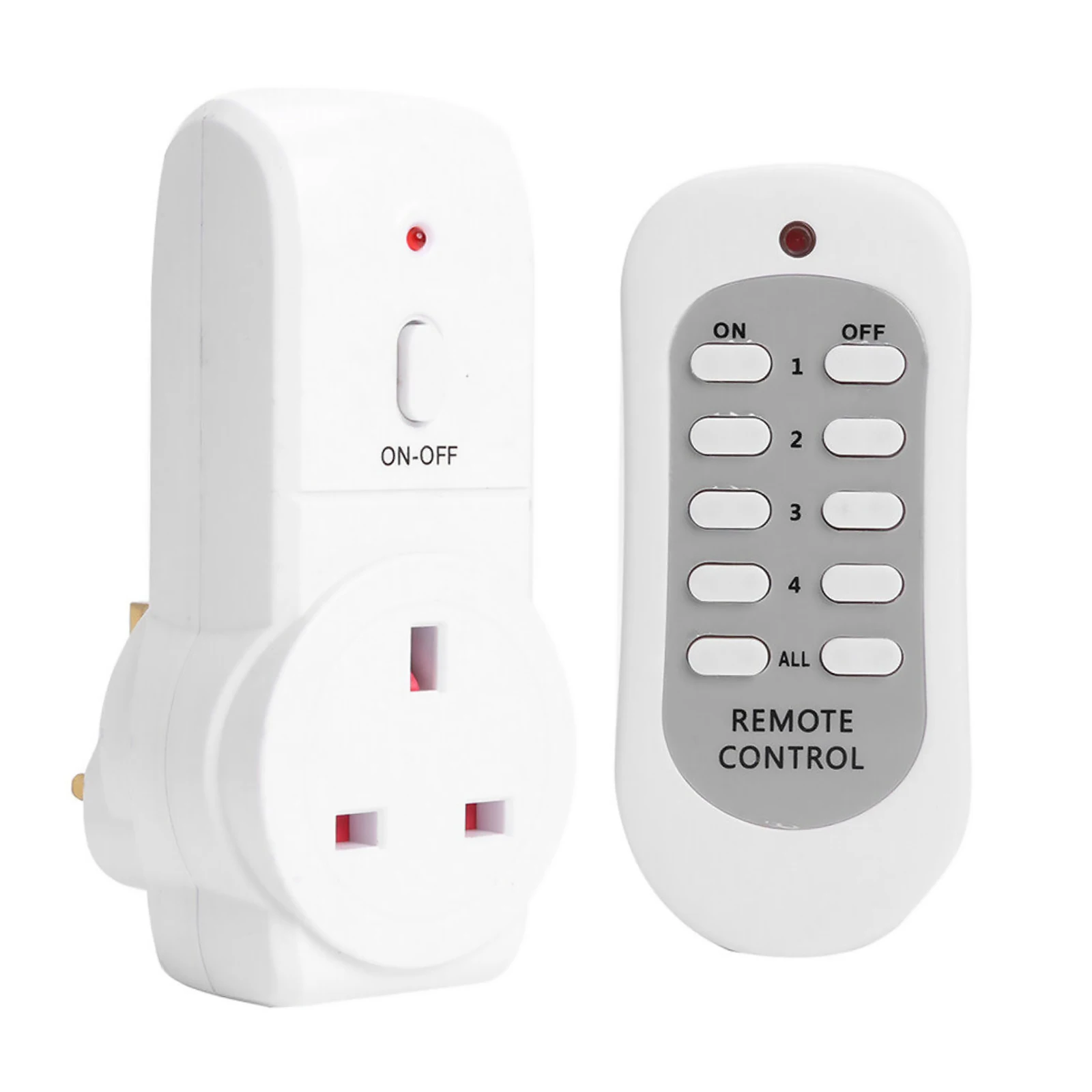 Wireless Remote Control Power Outlet Light Switch Plug Socket Power Outlet Socket UK Plug 240V AC With 433.92MHz Remote Control