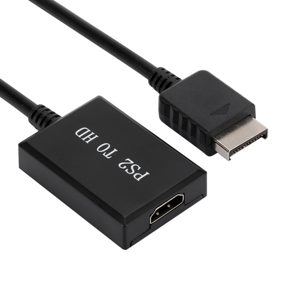 Adaptador Conversor de Áudio e Vídeo, Compatível com PS2 para HDMI, Adaptador de Cabo Full HD, Suporte PS1, 2, 3 Modos de Exibição, HDTV, PC