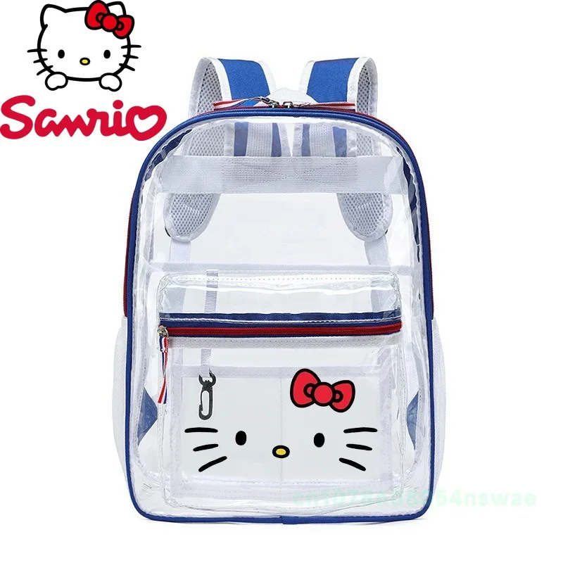 

Miniso Hello Kitty's New Transparent Backpack Cartoon Girl Backpack Luxury Brand Transparent Waterproof Girl Backpack Fashion