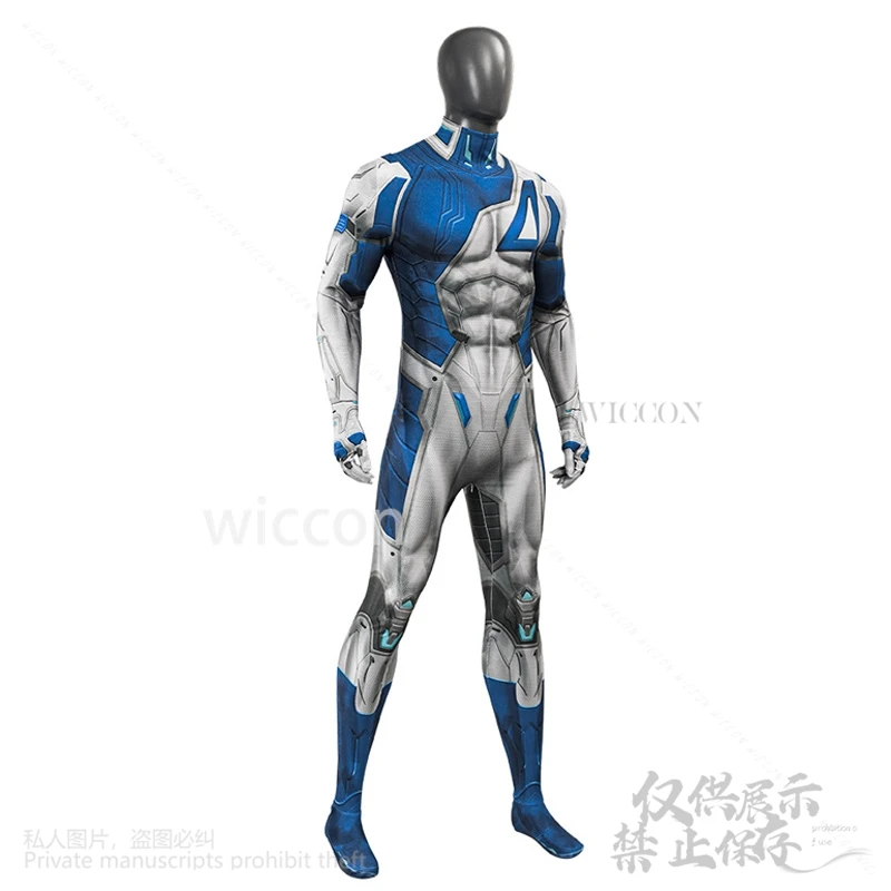 New Anime Cosplay Mr Fantastic Sexy Man Bodysuit Jumpsuit Costume For Hero Rivals Halloween Christmas Party Roleplay Customized