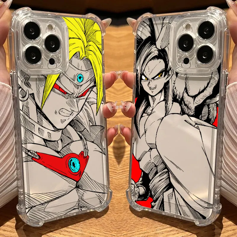 Super Saiyans Broly Gokus Phone Case For Motorola Moto Edge G G86 G06 G56 70 60 50 G24 E15 Pro Neo Fision Stylus Power 5G - view 2