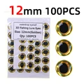 100 piezas doradas de 12 mm