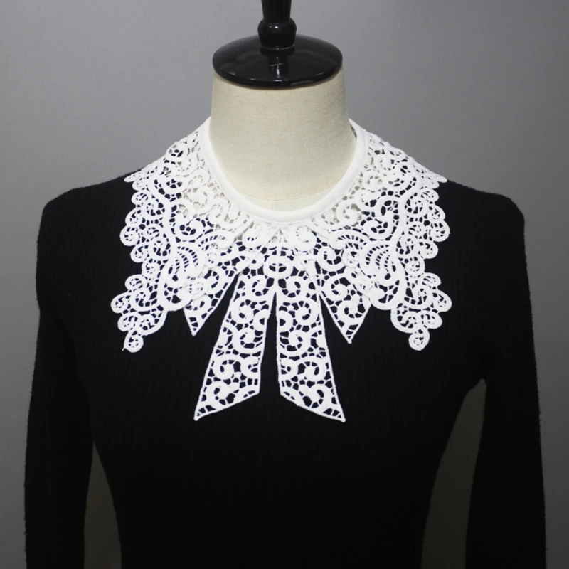 S1Y1 Embroidery Lace Neckline Fake Collar Womens Fashion Clothing Accessories