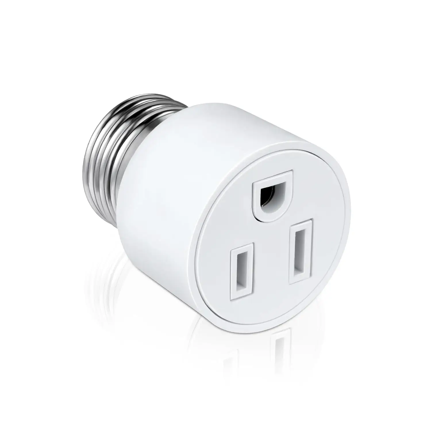 

E26/E27 Light Socket to Outlet Adapter, Polarized Converter for Garage, Porch, Camera & Lights
