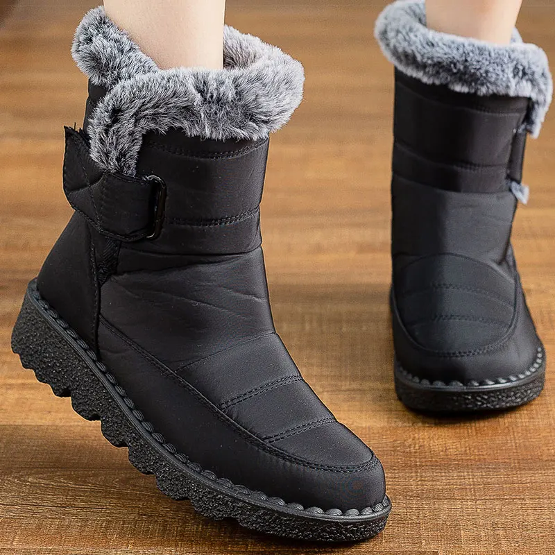 Women\'s Boots Wedge Heels Winter Boots With Fur Warm Snow Boots 2024 Trend Winter Shoes Women Platform Winter Footwear Female