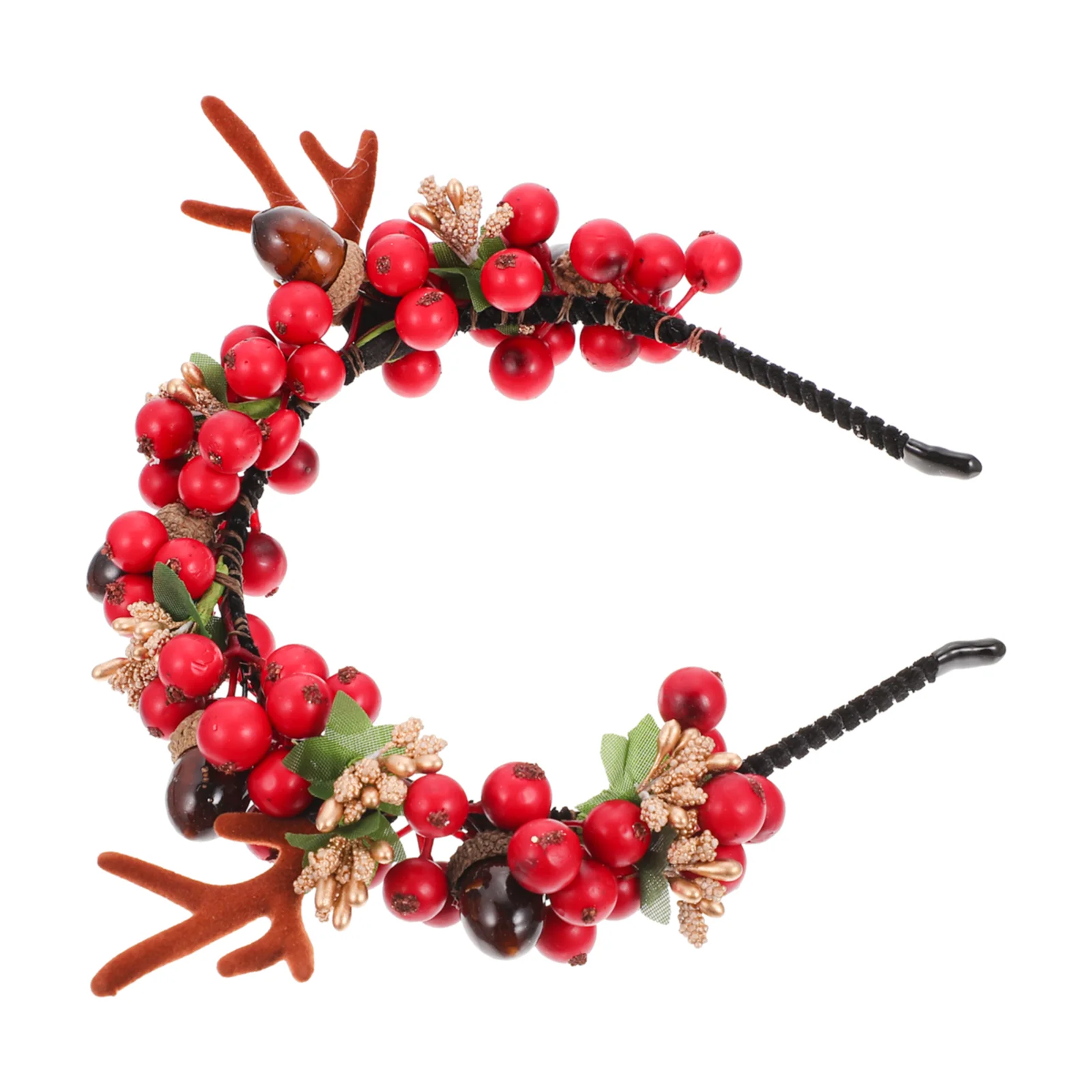 

Antler Hair Band Simulation Berries Headband Cosplay Accessory Red Xmas Party Hairband Girl Berry Kix