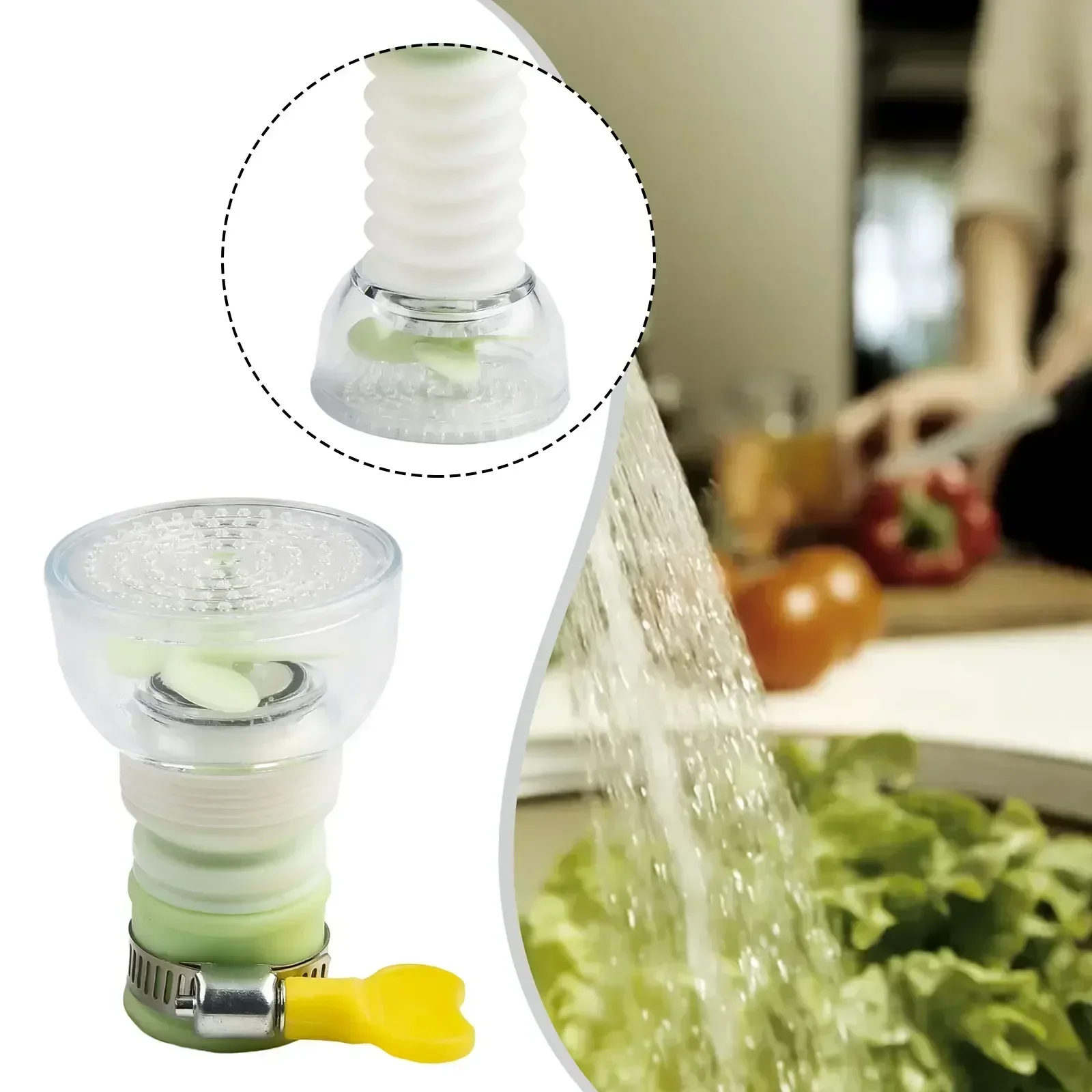 4.6*10cm rubinetto da cucina irrigatore a prova di schizzi 360 ° filtro dell'acqua telescopico rotante dispositivo di risparmio idrico rubinetto Booster