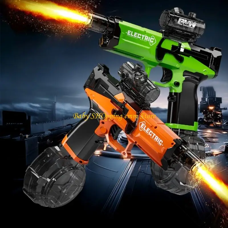 23GD Realistic Flame Effect USB Chargeable Water Guns with High Capacity For Exciting Outdoor Poolside Water Fight Toy