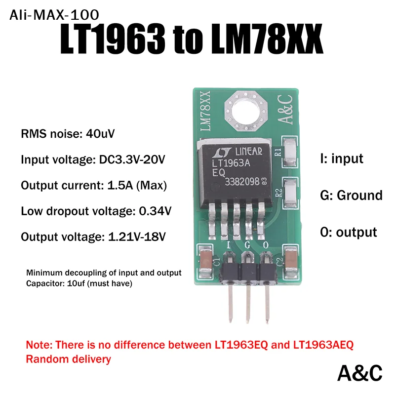 【AyS】1Pc 2026  LT1963 - 7805 Converter / Power Supply Module Conversion 5.5V-12V To 5V 1.5A Adapter Accessories view 5