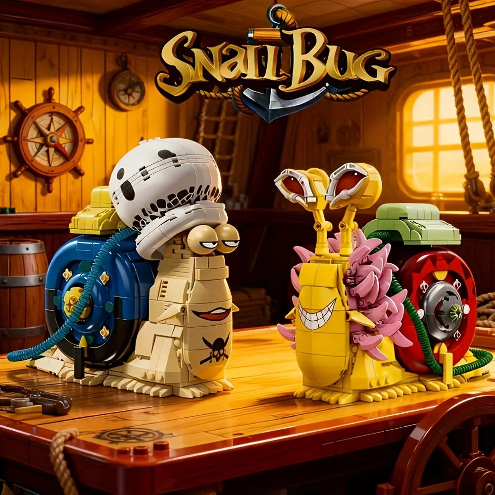 

Набор строительных блоков в виде насекомых-улитка, модель, смешанные цвета, набор строительных блоков в стиле аниме, подарок на день рождения для мальчиков и девочек