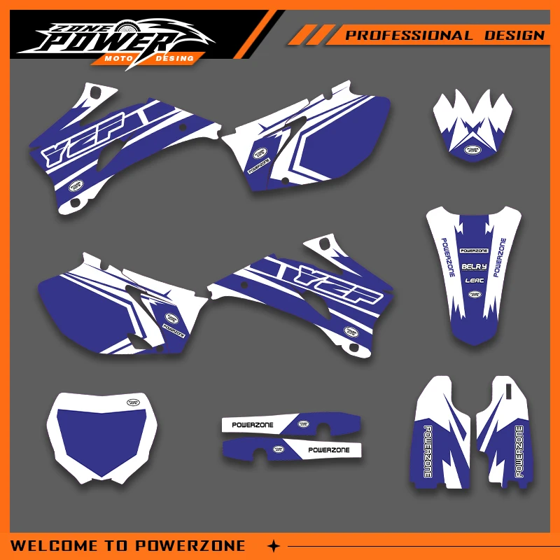 

Powerzone Graphics For YAMAHA YZF250 YZF450 2006 2007 2008 2009 YZ250F YZ450F Decals Stickers Motorcycle Background Custom 01