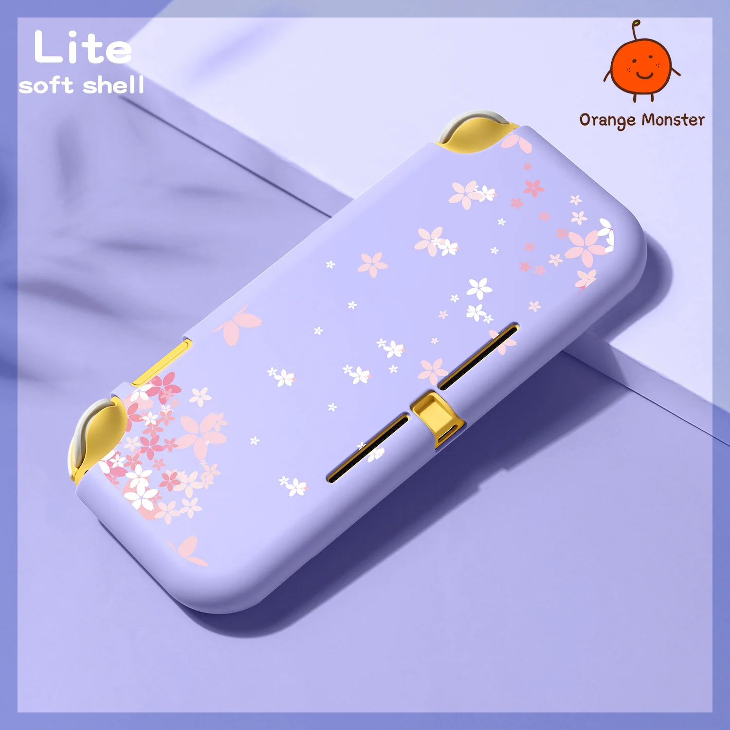 Sakura Cherry Blossoms Cartoon Follower Carrying TPU Protective Funda Case For Nintendo Switch/Lite/Oled Anti-fall Cover