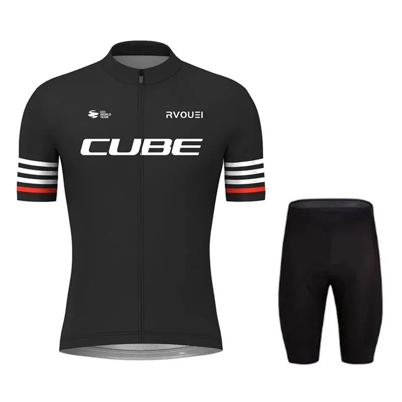 Rvouei Cube Pro Sommer Radfahren Jersey Set Sommer Atmungsaktive Fahrrad männer MTB Fahrrad Kleidung Maillot Ropa Ciclismo Uniform Anzug